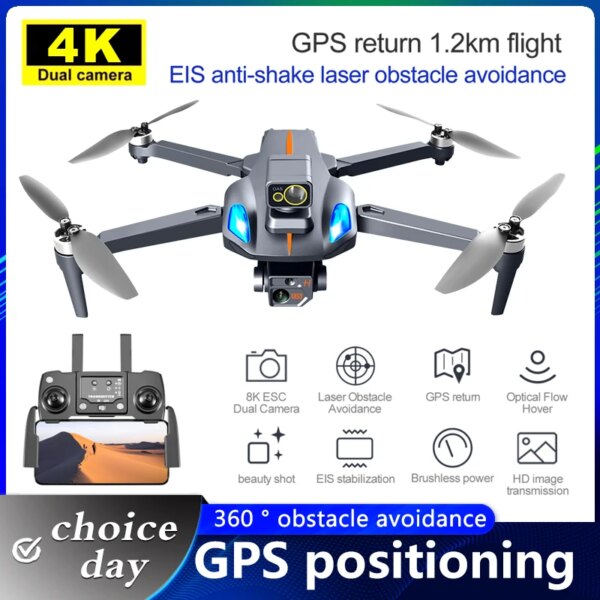 K911 MAX Brushless Drone 4K HD Drone with GPS 360° Laser Obstacle Avoidance High-definition Aerial Photography Quadcopter Toys