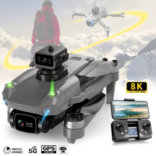 K998 Drone Professional RC Drone with Camera HD 8K Optical Flow Foldable Brushless Dron Helicopter WIFI Aerial Photography Toys