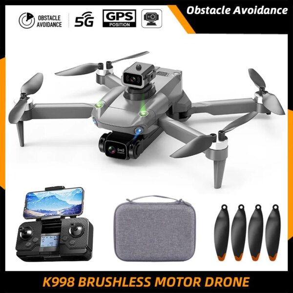 K998 Professional 4K Camera Drone GPS Aerial Photography 5G Wifi Obstacle Avoidance Quadcopter RC Helicopter RC Plane  Dron