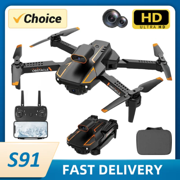 KBDFA S91 Drone Professional Dual HD Cameras Optical Flow Height Hold Mode Quadcopter Long Range Remote Control Helicopter Toys