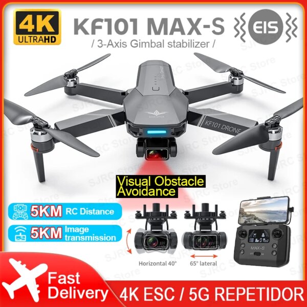 KF101 Max-S GPS Drone 4K Professional HD Camera FPV Dron 3-Axis Gimbal Foldable Obstacle Avoidance RC Quadcopter KF101 Pro Drone