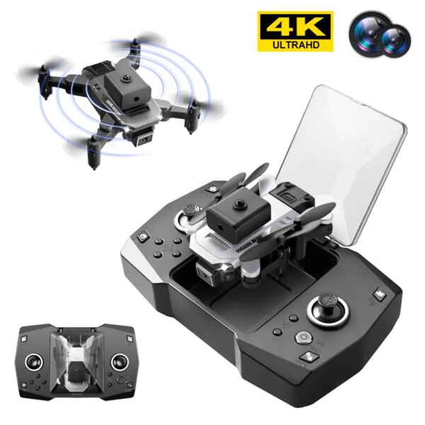 KY912 Mini Drone Professional 4K HD Camera Air Pressure Fixed Height Four-sided Obstacle Avoidance Foldable Quadcopter RC Toys