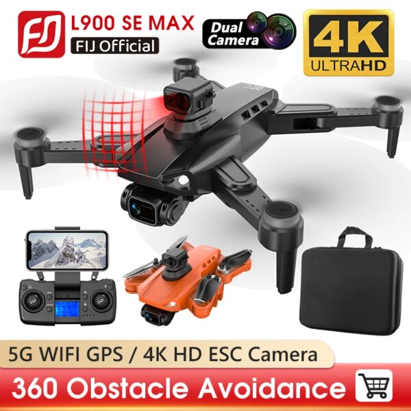 L900 PRO SE MAX Drone 4K Professional GPS 5G WIFI Dual Camera  Brushless Dron 360 Obstacle Avoidance Fodable RC Mini Quadcopter