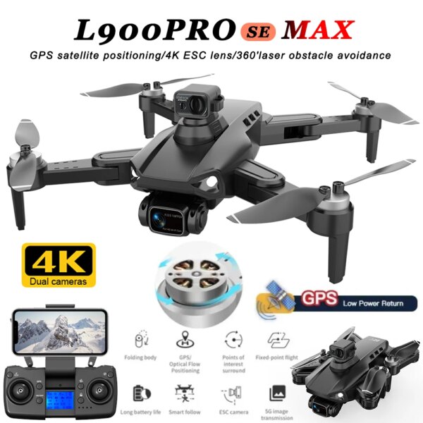 L900 Pro SE MAX GPS Dron 4K Professional Dual Camera 5G FPV Obstacle Avoidance Brushless Motor Rc Quadcopter Drone with Camera