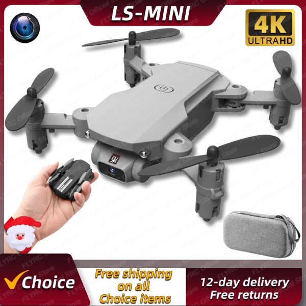 LS-MINI Drone 4K Professinal 1080P HD Camera WiFi Fpv Air Pressure Altitude Hold Foldable Quadcopter RC Dron Toy Gift Apron Sell