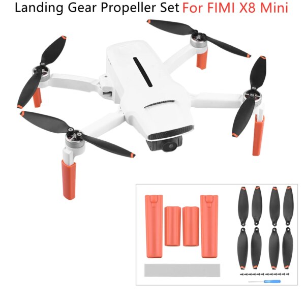 Landing Gear Propeller For FIMI X8 Mini/Mini V2 Drone Height Extended Leg Protector Light Weight Wing Fans Drone Accessory