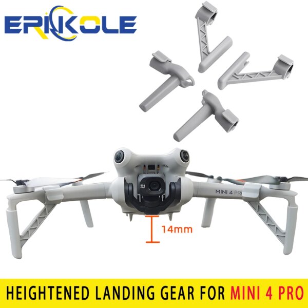 Landing Gear for Mini 4 Pro Leg, Leg Protector Extended Height Kit Landing Gear Drone Accessories for DJI Mini 4 Pro