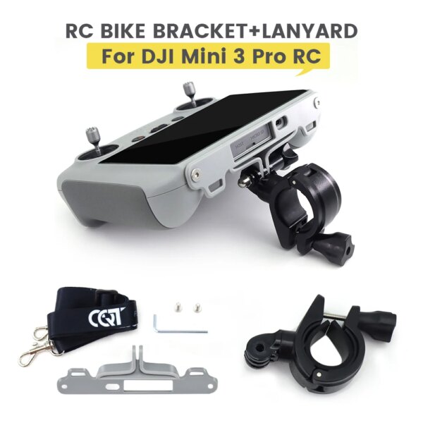 Lanyard with bike Mount For DJI RC Smart Remote Control Adjustable Neck Strap+Bicycle Holder for MINI 3 Pro Drone Accessory