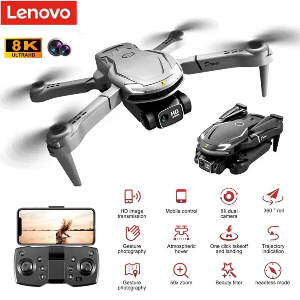 Lenove V88 Professional Drone 8K Optical Flow Drone With Dual Camera Foldable Brushless Dron Helicopter WIFI Aerial Photography