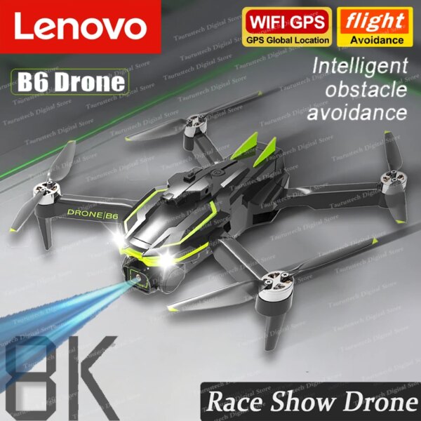 Lenovo B6 Race Drone Brushless Motor Dual 4K Professional Aerial Photography WIFI FPV Obstacle Avoidance Four-Axis Rc Quadcopter