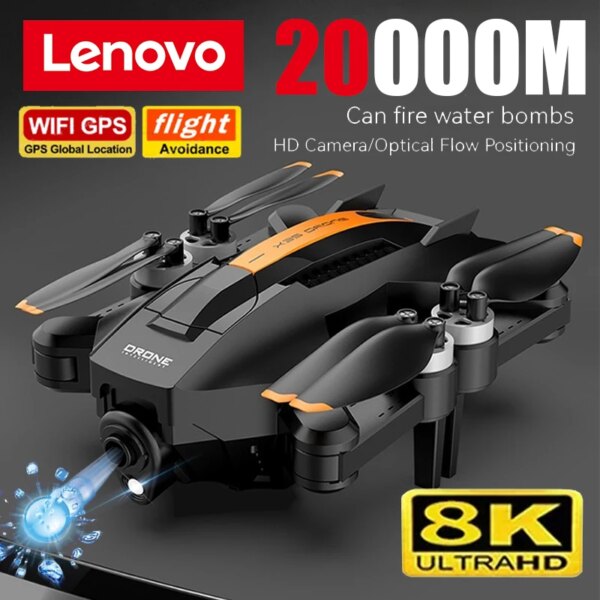 Lenovo Drone 8k HD Camera With Water Bomb 4K Obstacle Avoidance Aerial Photography Optical Flow Interactive Foldable 9000M New