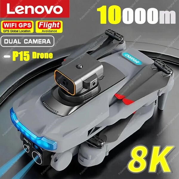 Lenovo P15 Drone 5G Professional 8K GPS Dual Camera Obstacle Avoidance Optical Flow Positioning Brushless RC Folding Quadcopter