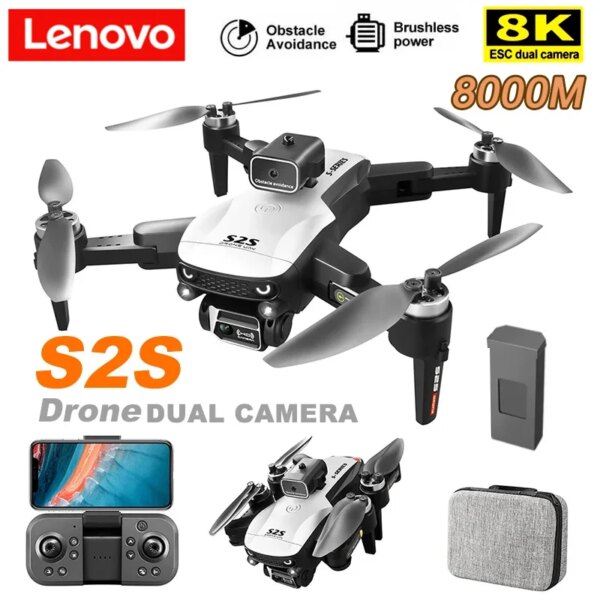 Lenovo S2S Drone 8K 5G GPS Profesional HD Aerial Photography Dual-Camera Omnidirectional Obstacle Brushless Avoidance Quadrotor