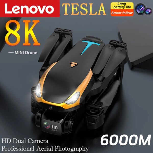 Lenovo Tesla Drone 8K Professional HD Aerial Photography 520° Avoid Obstacles Quadcopter Drone Remote Control Distance 6000M