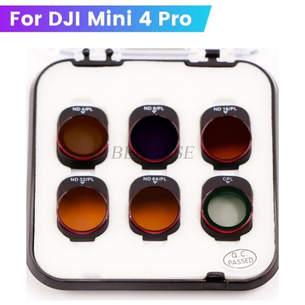 Lens Filter For DJI Mini 4 Pro CPL Polarizer ND4/8/16/32/64 NDPL Optical Glass Dimming Protector Filter Set Drone Accessories