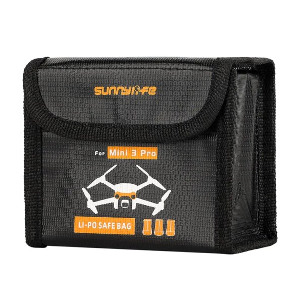 Lipo Battery Safe Bag Fireproof Safety Charging Storage Bag Compatible with DJI Mini 3/3 Pro RC Drone for 3pcs Batteries