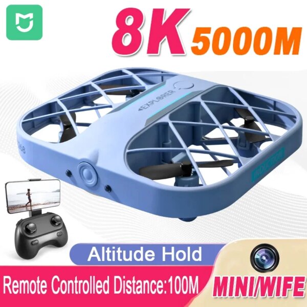 MIJIA H107 8K Mini Drone Dron 4K Quadcopter with Camera Real-Time Transmission Mini Pocket UFO Small Remote Control Plane