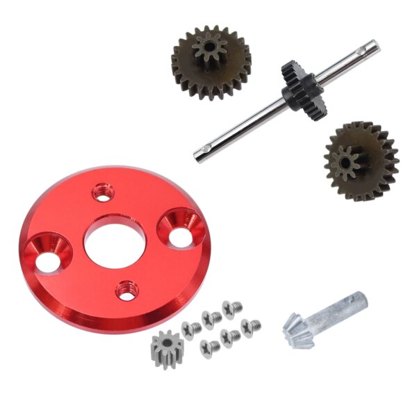 MN 78 Metal Gearbox Transmission Gear Set Motor Pinion Gear 370 Motor Bracket Mounting For MN78 1/12 RC Car Upgrade Parts