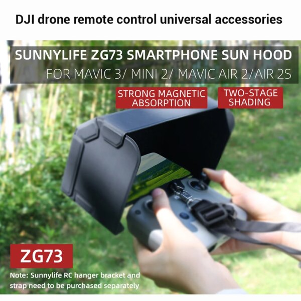 Magnetic Fold Sun Hood for DJI Air 2S/Mini 2/AIR 3/Mavic 3/Mini 3 Pro Remote Control Universal Visor Light Barrier Accessory