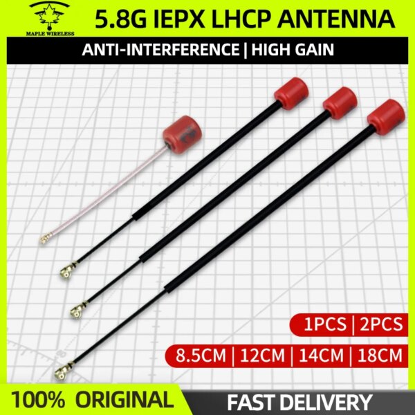 Maple Wireless 5.8G IEPX LHCP Antenna 8.5/12/14/18CM Circularly Polarized For DJI/Caddx Vista/RunCam Phoenix  FPV Racing Drone