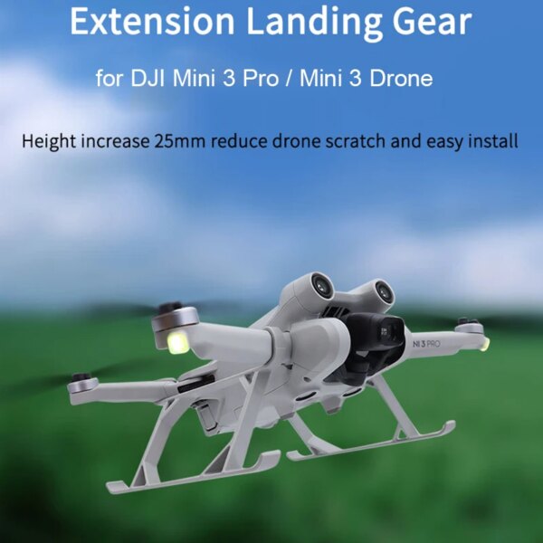 Mini 3 Pro Effectively Heighten By 25mm /35 mm Landing Gear for DJI MINI 3 Pro / Mini 3 Drone Extension Feet Leg RC Quadcopter