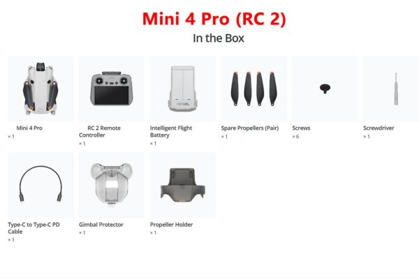 Mini 4 Pro(RC 2) drone with 5.5in. screen 249g 20km Video TRANS ActiveTrack 360° 4K Vertical Shooting Omnidirectional OBST sense