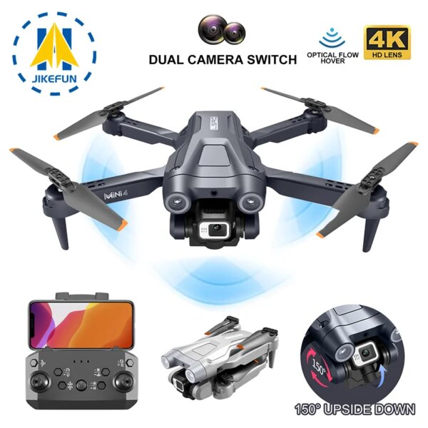 Mini 4 Pro RC Drone Professional 4K HD Camera Optical Flow Localization Three Sided Obstacle Avoidance Quadcopter Toys for Boys