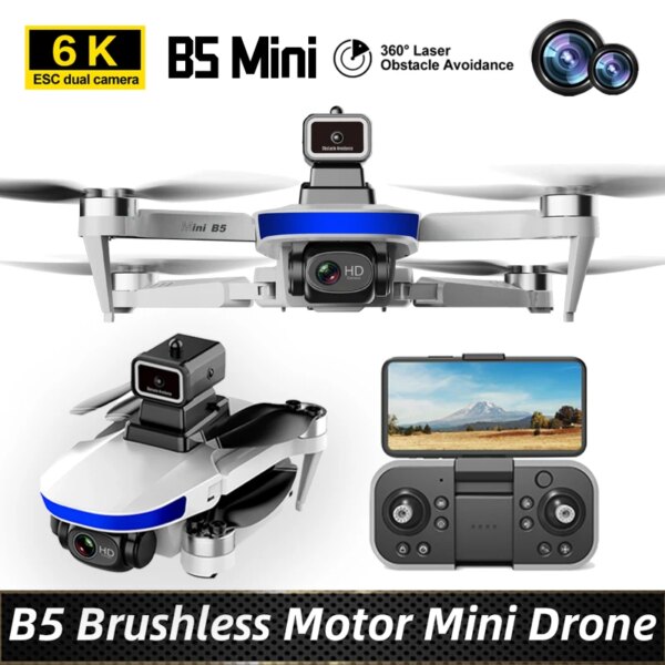 Mini B5 Brushless Drone Dual Camera High Definition Professional Aerial Photography Infrared Obstacle Avoidance Aircraft