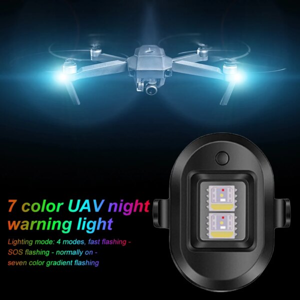 Mini Drone Signal Light LED Anti-collision Warning Light for DJI Mavic 2 Pro/Air 2 7-color USB Rechargeable Drone Accessorires