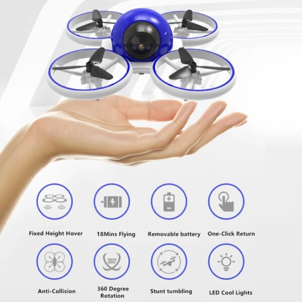 Mini RC Drone With 1080P HD Camera wifi fpv Infrared Controlled Quadcopter Helicopter Portable Professional dron Toys for boy