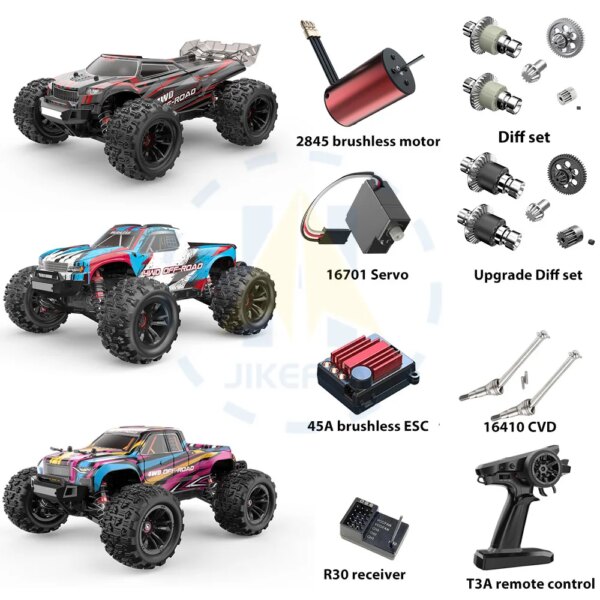 Mjx Hyper Go Spare Parts 1/16 Brushless RC Cars Off-road Truck Buggy Replacement Parts for 16208 16209 16210 Upgrade Parts