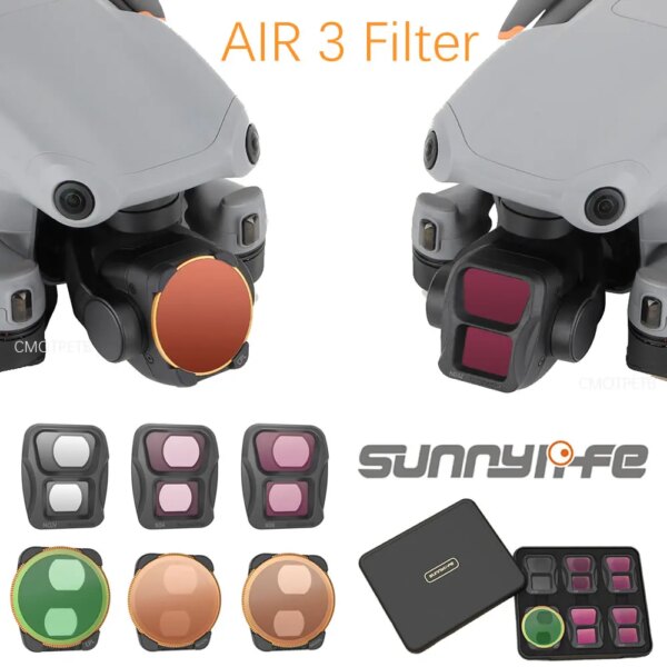 ND Filter Sunnylife for DJI AIR 3 Filter CPL Adjustable Rotating Optical Glass Lens MCUV nd 4/8/16/32-PL Filter Set Accessories