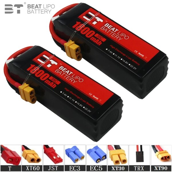 NEW 14.8V 1800mAh 35C LiPo Battery For RC Quadcopter Helicopter FPV Racing Drone Spare Parts 4s Rechargeable Battery