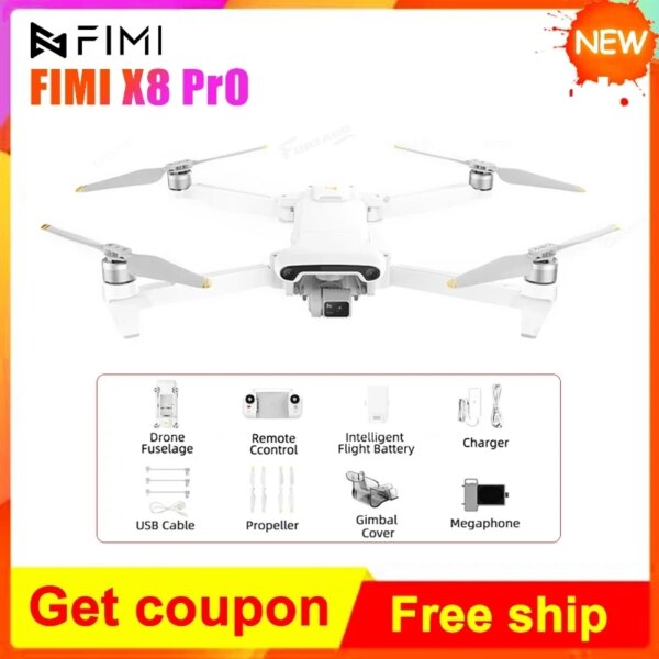 NEW FIMI X8 Pro 2023 4K HD Professional Camera Drone GPS Smart Avoiding Obstacles RC Quadcopter Helicopter With 3-Axis Gimbal