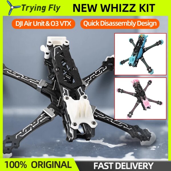 NEW Tryingfly WHIZZ 5 Inch 5'' Drone Frame KIT 225mm For DJI Air Unit/O3/Vista RC FPV Drone Freestyle Cinewhoop Quadcopter