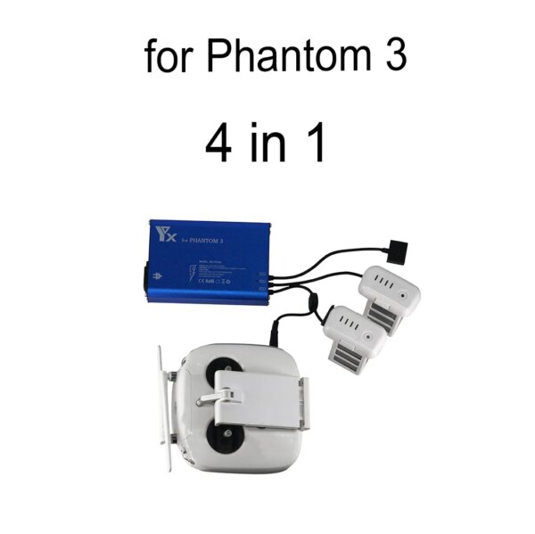 New 4 in 1 Parallel Power Hub for DJI Phantom 3 Standard Professional Advanced SE Drone Battery Transmitter Charger