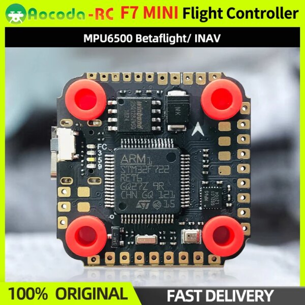 New Aocoda-RC F7 MINI Flight Controller MPU6500 16MB Black Box Betaflight/INAV F7MINI Flight Control 3-6S Lipo For RC FPV Drone