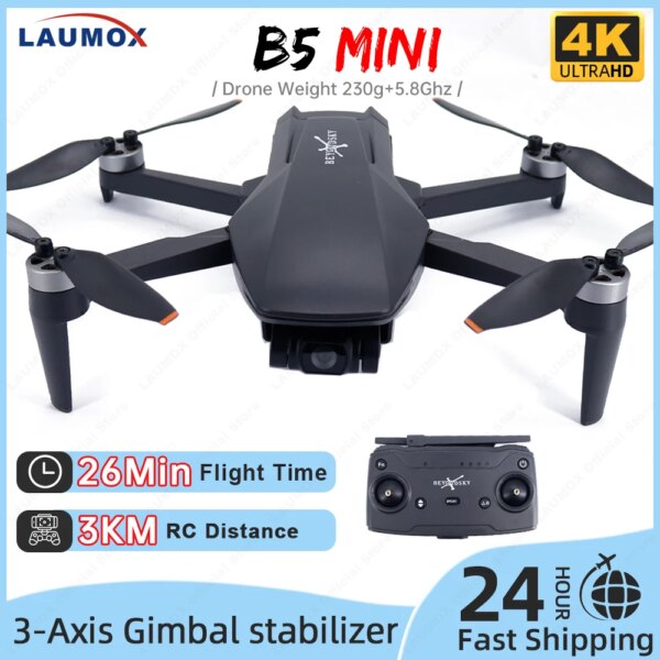 New B5 Mini Drone 4K Professional With 4K Camera GPS Dron 3-Axis Gimbal 240g Foldable Brushless Motor RC Quadcopte VS Faith mini