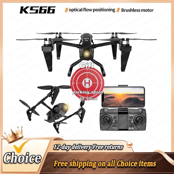 New KS66 Mini Drone Professional 4K HD Dual Camera Brushless Obstacle Avoidance Optical Flow Position Aerial Photography RC Dron