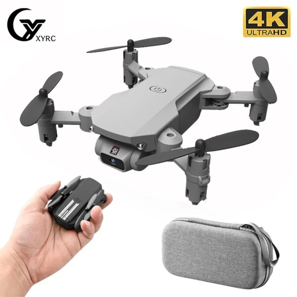 New Mini Drone 4K 1080P HD Camera WiFi Fpv Air Pressure Altitude Hold Black And Gray Foldable Quadcopter RC Dron Toy