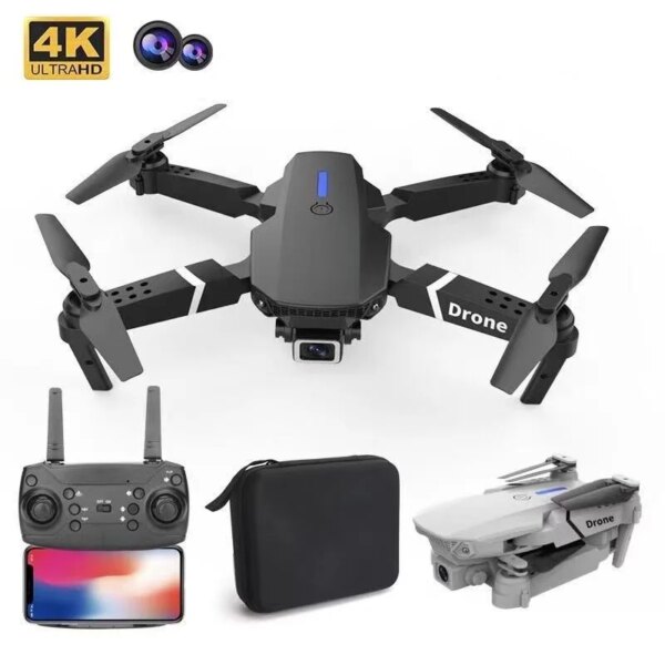 New Quadcopter E88 E525 Pro WIFI FPV Drone with Wide Angle HD 4K 1080P Camera Altitude Hold RC Toys for Kids