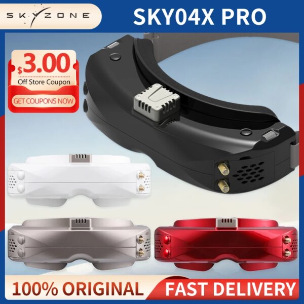 New Upgrade SKYZONE SKY04X PRO V2 FPV Goggles OLED 5.8G 48CH 1920X1080 HD DVR Head Tracker For RC Airplane Racing Drone