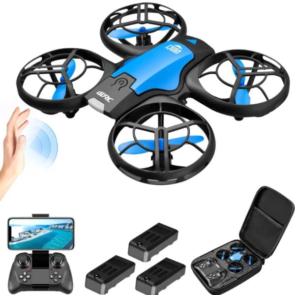 New V8 Mini Drone 4K HD Camera WiFi Fpv Air Pressure Altitude Hold Black Quadcopter RC Drone Toy And Nice Gift For Kids