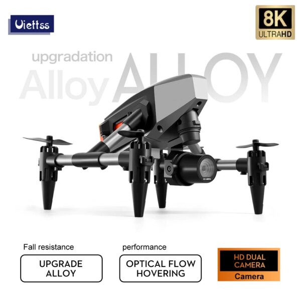 New XD1 Alloy Architecture Drone With Professional 8K HD Camera WIFI FPV Quadcopter Mini UAV Drone Optical Flow Helicopters