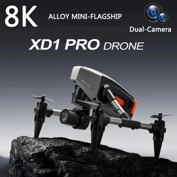 New XD1 Mini Alloy Architecture Drone 8K Professional Dual Camera 5G WIFI Four Sides Obstacle Avoidance Optical Flow Quadcopter