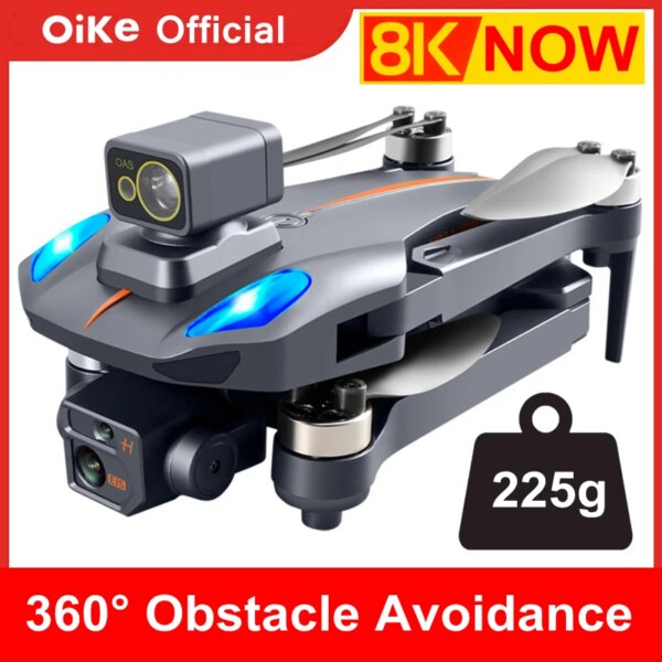 OiKe Professional GPS Drone 4K Obstacle Avoidance Quadcopter with 8K Camera 5G WIFI FPV Profesional Dron 225g RC Mini Drone