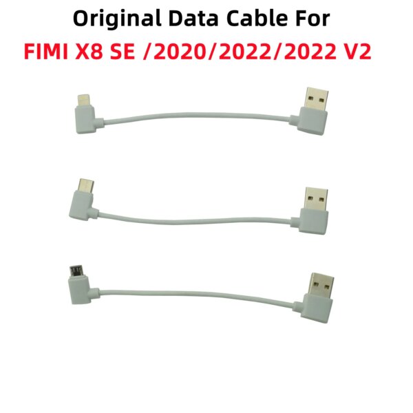 Original Data Cable For FIMI X8 SE /2020/2022/2022 V2 RC Camera Drone Wire Flex Line Micro-USB TYPE C IOS Android Spare Parts