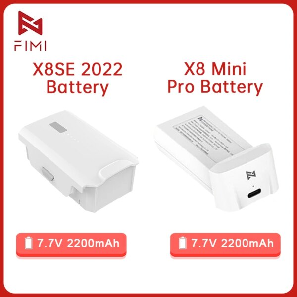 Original FIMI X8 Mini Pro Smart Battery 2200mAh Intelligent Flight LiPo 2S Battery For X8SE 2022 Drone Rc Drone Accessoires