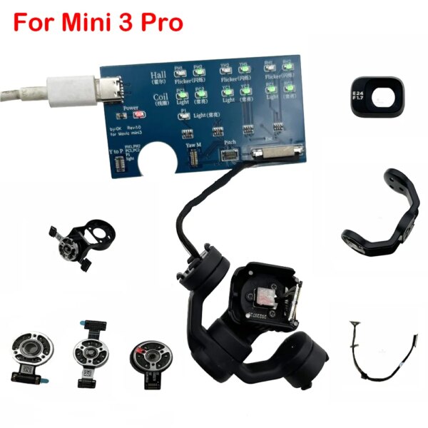 Original Gimbal Motors Test Tool For DJI Mavic Mini 3 Pro Roll/Yaw/Pitch Motor Camera Lens Cover R Bracket Ptz Signal Cable