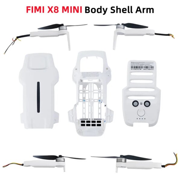 Original Motor Arm Body Shell for FIMI X8 Mini RC Camera Drone Front/Rear Left/Right Arms Upper/Bottom Shell Middle Frame Parts